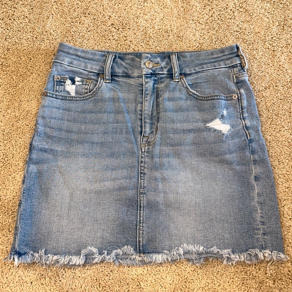 AMERICAN EAGLE Hi Rise Denim Skirt STRETCH